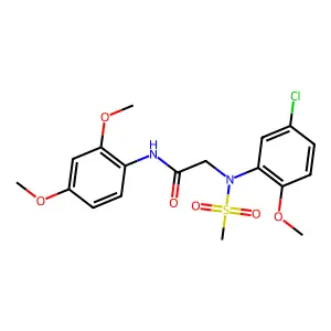 2-(5-chloro-2-methoxy-N-methylsulfonylanilino)-N-(2,4-dimethoxyphenyl)acetamide structure