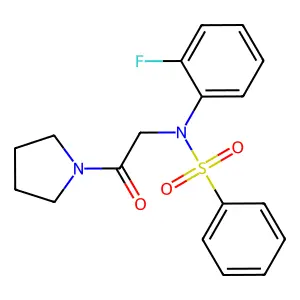 N-(2-fluorophenyl)-N-(2-oxo-2-pyrrolidin-1-ylethyl)benzenesulfonamide structure
