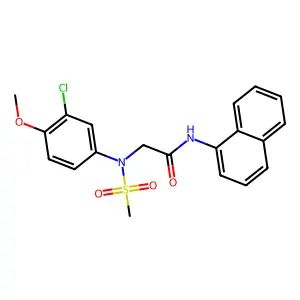 2-(3-chloro-4-methoxy-N-methylsulfonylanilino)-N-naphthalen-1-ylacetamide structure