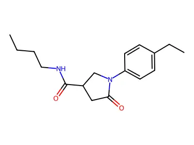N-butyl-1-(4-ethylphenyl)-5-oxopyrrolidine-3-carboxamide structure
