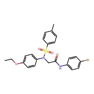 N-(4-bromophenyl)-2-(4-ethoxy-N-(4-methylphenyl)sulfonylanilino)acetamide structure