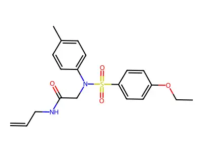 N-allyl-2-{[(4-ethoxyphenyl)sulfonyl]-4-methylanilino}acetamide structure