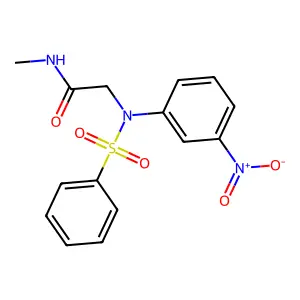 2-[3-nitro(phenylsulfonyl)anilino]-N-methylacetamide structure