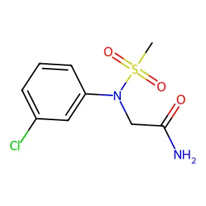 2-(3-chloro-N-methylsulfonylanilino)acetamide structure