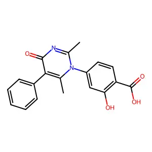 4-(2,6-Dimethyl-4-oxo-5-phenylpyrimidin-1-yl)-2-hydroxybenzoic acid structure