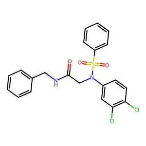 2-[N-(benzenesulfonyl)-3,4-dichloroanilino]-N-benzylacetamide structure