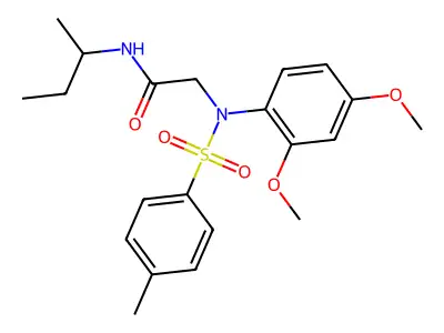 N-butan-2-yl-2-(2,4-dimethoxy-N-(4-methylphenyl)sulfonylanilino)acetamide structure