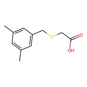 [(3,5-Dimethylbenzyl)thio]acetic acid structure