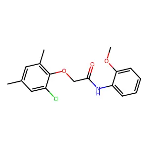 2-(2-chloro-4,6-dimethylphenoxy)-N-(2-methoxyphenyl)acetamide structure