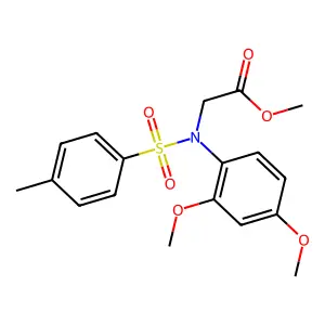Methyl N-(2,4-dimethoxyphenyl)-N-[(4-methylphenyl)sulfonyl]glycinate structure