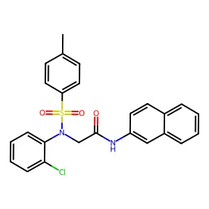 2-(2-chloro-N-(4-methylphenyl)sulfonylanilino)-N-naphthalen-2-ylacetamide structure
