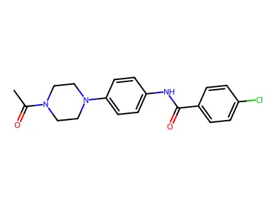 N-[4-(4-acetylpiperazin-1-yl)phenyl]-4-chlorobenzamide structure