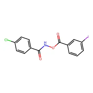 4-chloro-N-{[(3-iodophenyl)carbonyl]oxy}benzamide structure