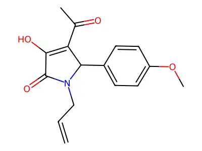 3-acetyl-4-hydroxy-2-(4-methoxyphenyl)-1-prop-2-enyl-2H-pyrrol-5-one structure