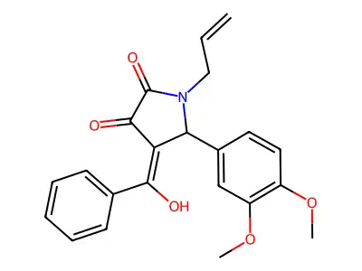 1-allyl-4-benzoyl-5-(3,4-dimethoxyphenyl)-3-hydroxy-1H-pyrrol-2(5H)-one structure