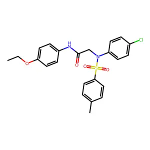 2-(4-chloro-N-(4-methylphenyl)sulfonylanilino)-N-(4-ethoxyphenyl)acetamide structure