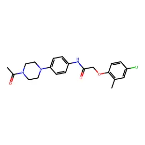 N-[4-(4-acetylpiperazin-1-yl)phenyl]-2-(4-chloro-2-methylphenoxy)acetamide structure