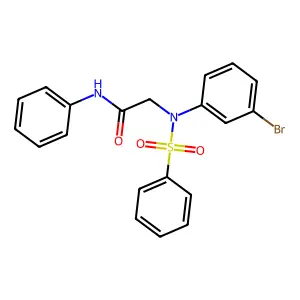 2-[N-(benzenesulfonyl)-3-bromoanilino]-N-phenylacetamide structure