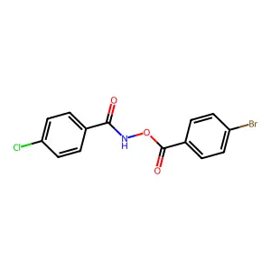 N-{[(4-bromophenyl)carbonyl]oxy}-4-chlorobenzamide structure