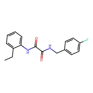 N1-(2-ethylphenyl)-N2-(4-fluorobenzyl)oxalamide structure