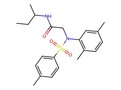N-butan-2-yl-2-(2,5-dimethyl-N-(4-methylphenyl)sulfonylanilino)acetamide structure