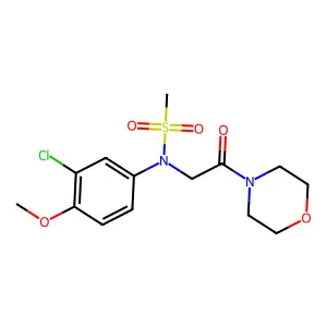 N-(3-chloro-4-methoxyphenyl)-N-(2-morpholin-4-yl-2-oxoethyl)methanesulfonamide structure