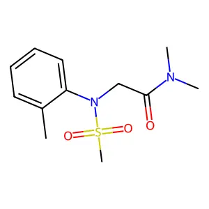 N,N-dimethyl-2-[N-(2-methylphenyl)methanesulfonamido]acetamide structure