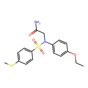 2-(4-ethoxy-N-(4-methylsulfanylphenyl)sulfonylanilino)acetamide structure