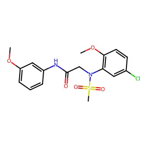 2-(5-chloro-2-methoxy-N-methylsulfonylanilino)-N-(3-methoxyphenyl)acetamide structure