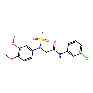 N-(3-chlorophenyl)-2-(3,4-dimethoxy-N-methylsulfonylanilino)acetamide structure