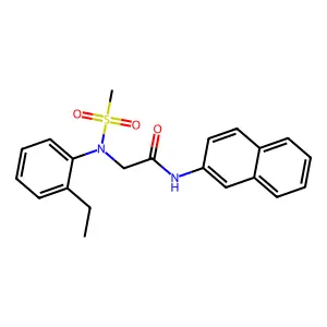 2-(2-ethyl-N-methylsulfonylanilino)-N-naphthalen-2-ylacetamide structure