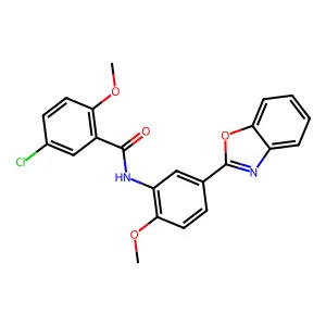 N-[5-(1,3-benzoxazol-2-yl)-2-methoxyphenyl]-5-chloro-2-methoxybenzamide structure
