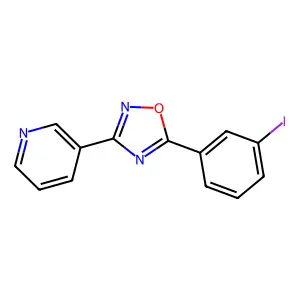 3-[5-(3-Iodophenyl)-1,2,4-oxadiazol-3-yl]pyridine structure