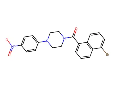 (5-Bromonaphthalen-1-yl)[4-(4-nitrophenyl)piperazin-1-yl]methanone structure