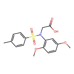 N-(2,5-dimethoxyphenyl)-N-[(4-methylphenyl)sulfonyl]glycine structure
