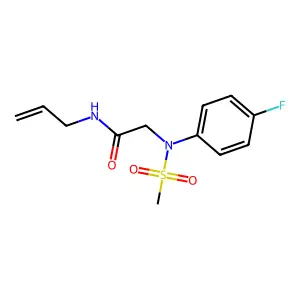 2-(4-fluoro-N-methylsulfonylanilino)-N-prop-2-enylacetamide structure