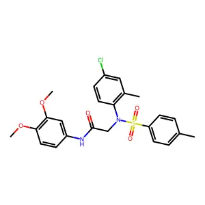 2-(4-chloro-2-methyl-N-(4-methylphenyl)sulfonylanilino)-N-(3,4-dimethoxyphenyl)acetamide structure