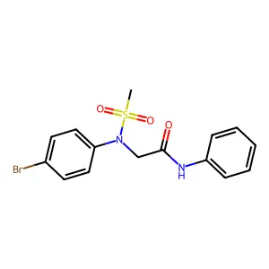2-(4-bromo-N-methylsulfonylanilino)-N-phenylacetamide structure
