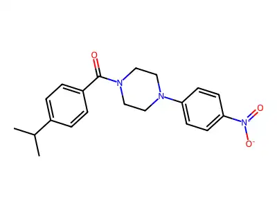 [4-(4-Nitrophenyl)piperazin-1-yl]-(4-propan-2-ylphenyl)methanone structure