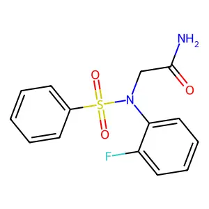 2-[N-(benzenesulfonyl)-2-fluoroanilino]acetamide structure