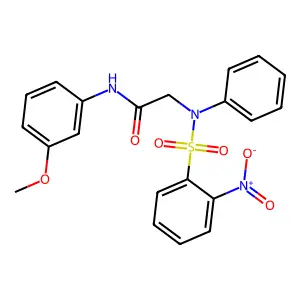 N-(3-methoxyphenyl)-2-(N-(2-nitrophenyl)sulfonylanilino)acetamide structure