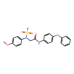 2-(4-methoxy-N-methylsulfonylanilino)-N-(4-phenoxyphenyl)acetamide structure