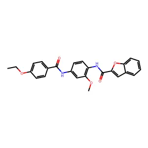 N-[4-[(4-ethoxybenzoyl)amino]-2-methoxyphenyl]-1-benzofuran-2-carboxamide structure