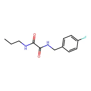 N'-[(4-fluorophenyl)methyl]-N-propyloxamide structure