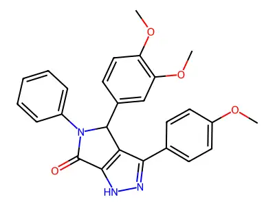 4-(3,4-dimethoxyphenyl)-3-(4-methoxyphenyl)-5-phenyl-1,4-dihydropyrrolo[3,4-c]pyrazol-6-one structure