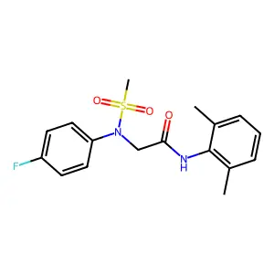N-(2,6-dimethylphenyl)-2-(4-fluoro-N-methylsulfonylanilino)acetamide structure