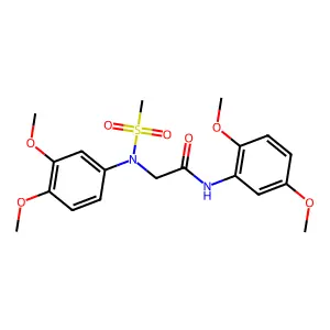 2-(3,4-dimethoxy-N-methylsulfonylanilino)-N-(2,5-dimethoxyphenyl)acetamide structure