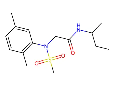 N-butan-2-yl-2-(2,5-dimethyl-N-methylsulfonylanilino)acetamide structure