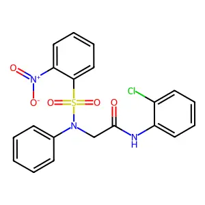 N-(2-chlorophenyl)-2-[({2-nitrophenyl}sulfonyl)anilino]acetamide structure