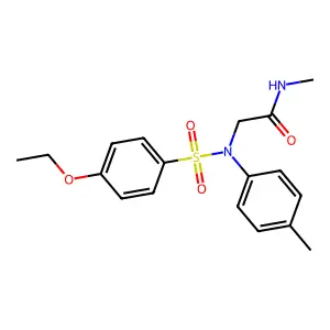 2-{[(4-ethoxyphenyl)sulfonyl]-4-methylanilino}-N-methylacetamide structure